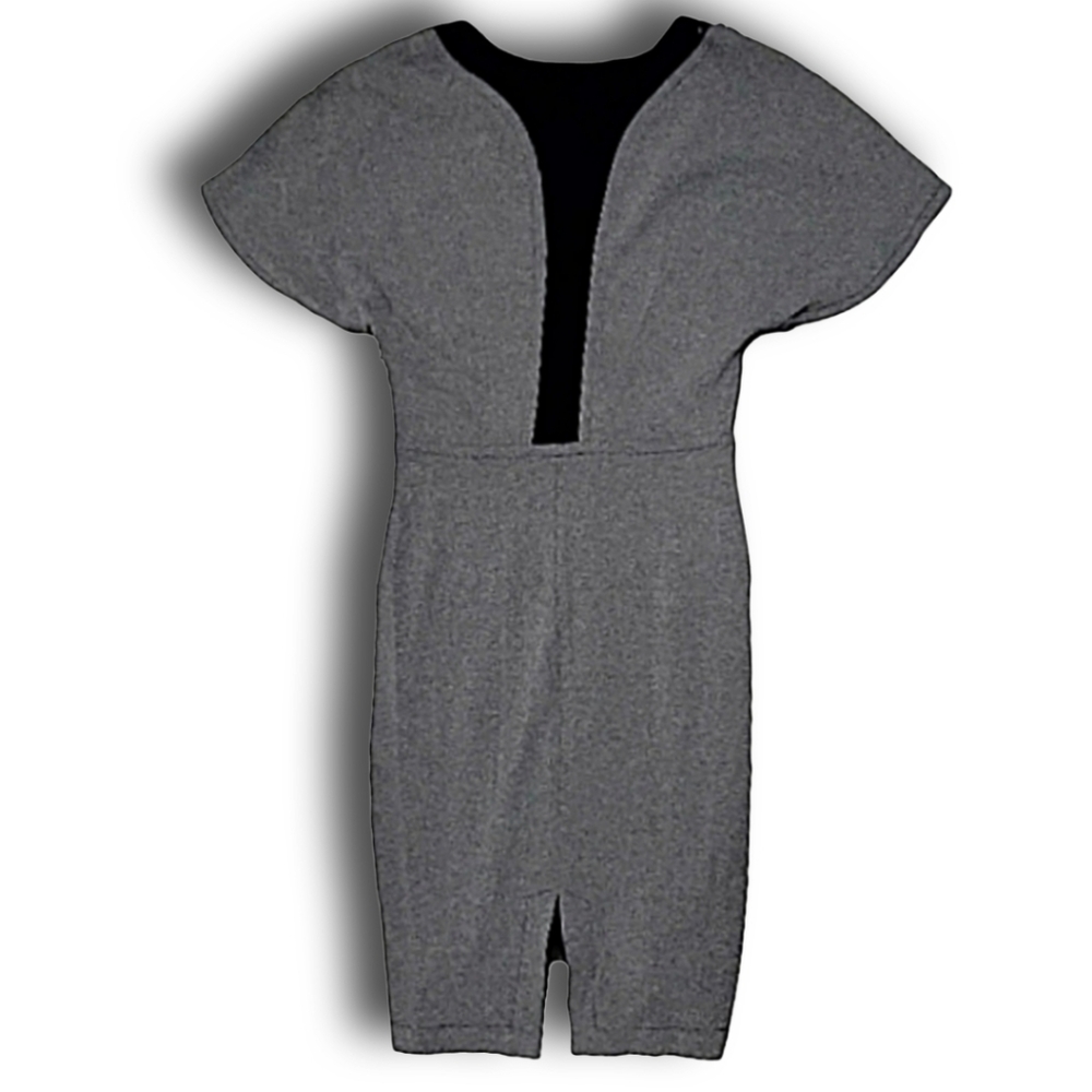 Anthropologie Yoana Baraschi Black & Gray Colorblock Sheath Dress Sz S - Picture 5 of 10
